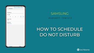 How to Schedule Do Not Disturb - Samsung [Android 11 - One UI 3]