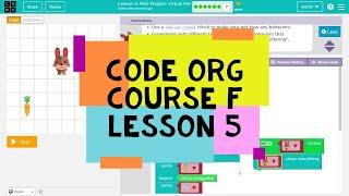 Code.org Course F Lesson 5 Mini Project Virtual Pet - Code Org Express Course Lesson 8