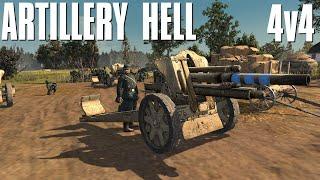 Artillery Hell - 4v4 - Company of Heroes 2 (Tutoring Match)