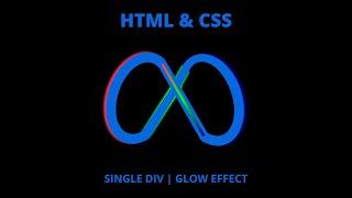 Model Meta logo using html and css | Single Gradient Glow Effect