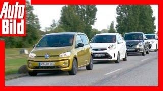 Vier Kleinwagen im Vergleich (2016) Test/VW Up Facelift/Kia Picanto/Renault Twingo/Citroen C1