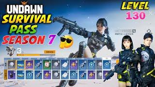 Undawn Season 7 New Survival Pass Level 130 | undawn new outfits | undawn level 130