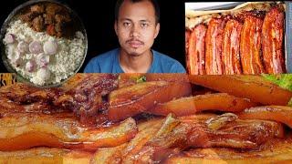 1 kg Pork Time Challange | Pork Mukbang | Nepali / Tharu Mukbang .