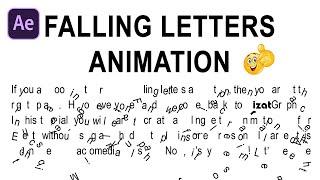 Easily Create a Falling Letters Animation in After Effects | No Plugin required