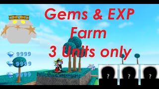 3 Units Gems and EXP Farm - All Star Tower Defense - Only 1 5 Stars