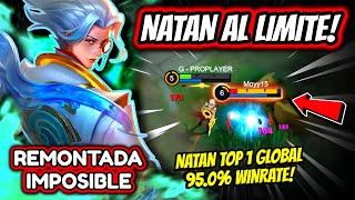 GAME ON THE EDGE EXTREMELY DIFFICULT! NATAN TOP 1 GLOBAL 95.0% WINRATE! | MOBILE LEGENDS