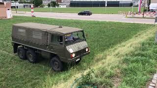 Pinzgauer 6x6 am testen, die ersten Fahrversuche... wo sind die Gänge ?