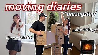 wir ziehen ins HAUS, neue möbel, umzugstag, küche einräumen  moving diaries