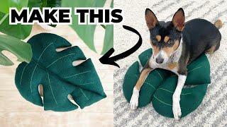 DIY Leaf Pillow Sewing Tutorial - quick and easy to sew! (pattern available)