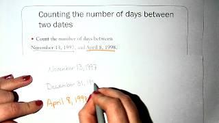 Finding the number of Days between two Dates