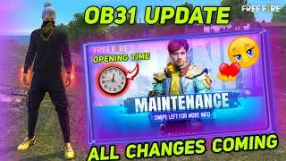 Free Fire OB31 Update Game Opening Time || OB31 Update Game Opening Time || Free Fire OB31 Update