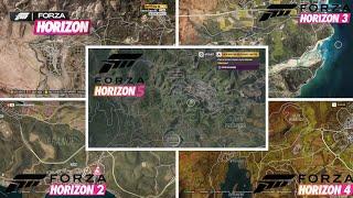 World Map Comparison of EVERY Forza Horizon! l Forza Horizon 1,2,3,4,5