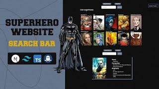 Make Superhero website using Next 13, Typescript, TailwindCSS, and RapidAPI + Search bar