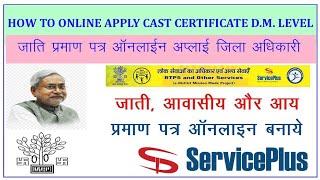 HOW TO ONLINE APPLY CAST CERTIFICATE DM LEVEL | DISTRICT LEVEL