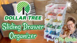 *SLIDING DRAWER* Organizer!!! | Easy Organization Idea | Dollar Tree DIY + Pip Update!