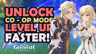 Genshin Impact UNLOCK CO-OP MODE | Invite And Play With Friends In Genshin Impact | LEVEL UP FASTER!