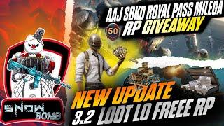 RP GIVEAWAY START NOW | BGMI NEW MODE MECHA FUSION | LIVE WITH SNOWBOMB | #rpgiveaway #giveaway