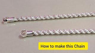 Silver chain making | Silver rope chain is made | Handmade