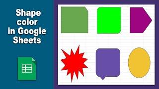 How to add fill Color to shape in Google Sheets