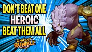 How to Beat EVERY Heroic with ONE Deck and ANY Leader | Warcraft Rumble