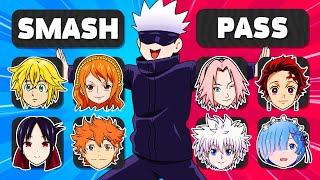 SMASH or PASS...  Best Anime Characters  Anime Quiz