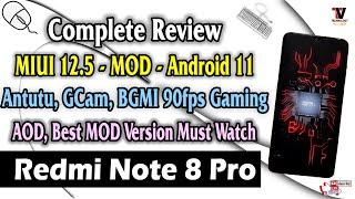 Redmi Note 8 Pro : MIUI 12.5 MOD (MIUI 13) Android 11 : AOD, Antutu, GCam, BGMI 90fps Gaming Review