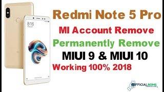 Redmi note 5 pro mi account remove (miui 9 or miui 10)without any box in Hindi