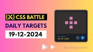 CSS Battle Daily Targets Solution | December 19, 2024 | #html #css #cssbattle