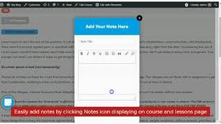 Integrate LMS Notes to Sensei LMS Plugin to Create Real-Time Notes for Courses and Lessons