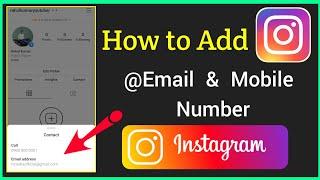 How to Put a Contact Button On My Instagram Page ttc How to add Call and Email Button in instagram