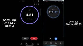 One UI 7 beta 2 vs Oxygen OS 15 live notification animation comparison