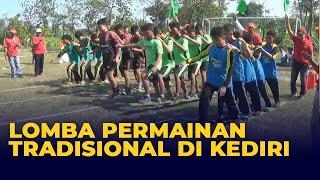 Mantap! Ratusan Anak Ikuti Lomba Permainan Tradisional di Kediri