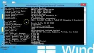 How to Check System Configuration With Command Prompt on Windows 8/7