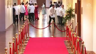 Senators arrive at the Senate ahead of session reopening