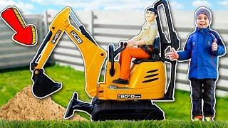 #Cars Excavator Bruder JCB 8010 CTS Video for children about toys #Bruder