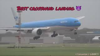 best crosswind landing #avgeeks #aviation #planespotting #b777 #boeing