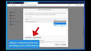 Remove push notifications from Firefox