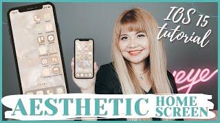 IOS15 IPHONE HOME SCREEN CUSTOMIZATION |Aesthetic Widget + Shortcut|Step by Step Tutorial| Tagalog