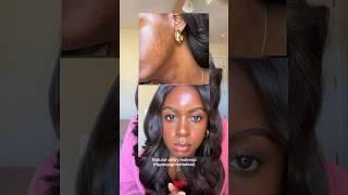 Natural dewy makeup on darker skin with hyperpigmentation #grwm #makeup #makeuptutorial