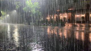 Победите бессонницу с помощью звуков сильного дождя и грома - звуки проливного дождя для сна