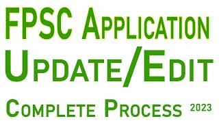 How to Update FPSC Application Form After Submission Online 2023 | InfoUstaad