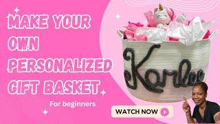 Personalize Any Gift Basket using Chunky Yarn | How to customize your own!