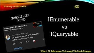 IEnumerable vs IQueryable | c# interview Questions and answers | Face C# Interview with us
