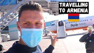 Flying ODESSA to YEREVAN, Armenia! UKRAINE'S BUDGET Airline! (Sky Up)