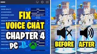 HOW TO FIX GAME CHAT AUDIO IN FORTNITE CHAPTER 4! (Voice Chat Not Working)