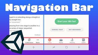 How To Make a Navigation Menu Bar In Unity