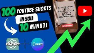 Come creo 100 Youtube Shorts in soli 10 MINUTI con l'AI | Youtube Automation