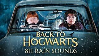 7H Rain Inside Car ️ Harry Potter ASMR Ambience ️ Flying Car with Harry & Ron - Back to Hogwarts