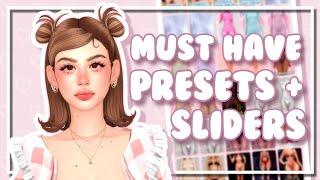 Must Have Presets + Sliders - The Sims 4 -  Chiixio 