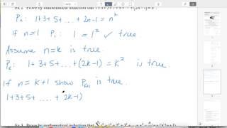 05.07 Ex2 Prove sum of first n odd numbers is n^2 by induction